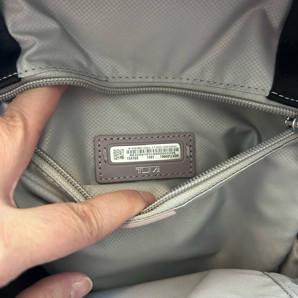 Tumi Lavender Gray medium Celina Backpack